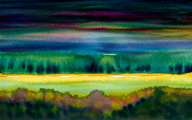 istock watercolor landscape  panorama background 2187301989