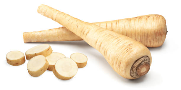 istock sliced parsnip root isolated on white background. clipping path 2187306393