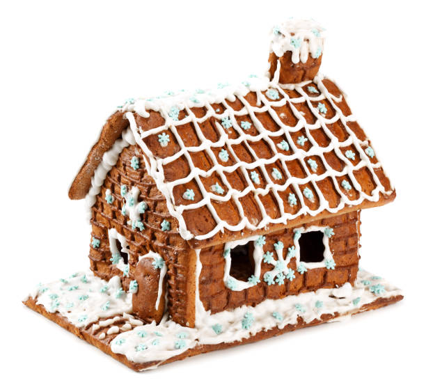 istock Gingerbread house isolated on white background 2187306402