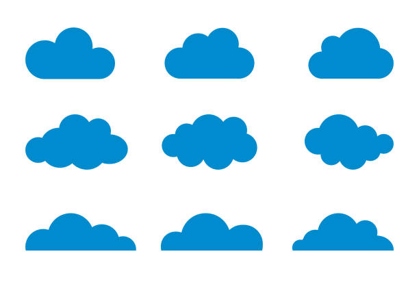 Vector collection of cloud icons.