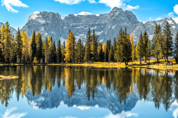 istock Lago dAntorno: Where the Dolomites Meet Autumns Glow 2187312236