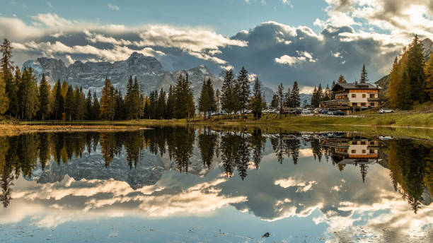 istock Mirrored Majesty: Dolomiti Reflections in Autumn Splendor 2187312363