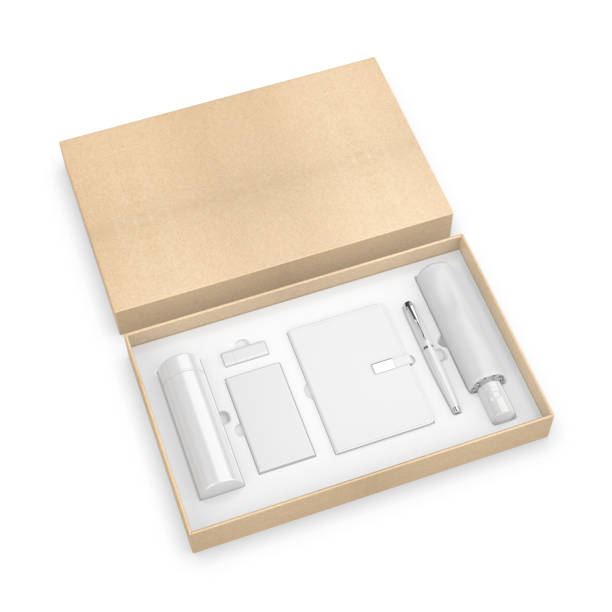 istock Corporate gift set paper hard box for branding template. 2187317643