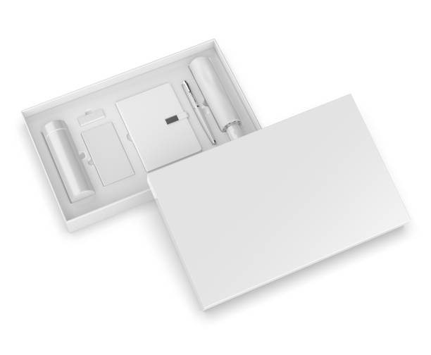 istock Corporate gift set paper hard box for branding template. 2187317658