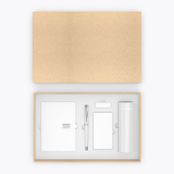 istock Corporate gift set paper hard box for branding template. 2187317877