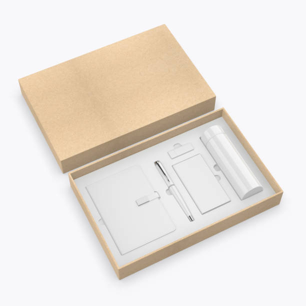 istock Corporate gift set paper hard box for branding template. 2187317884