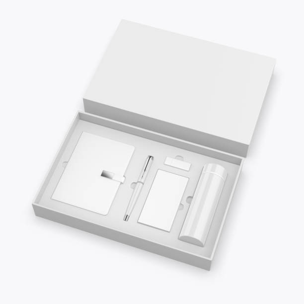 istock Corporate gift set paper hard box for branding template. 2187317914