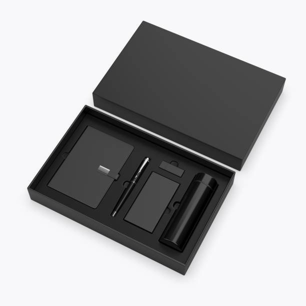 istock Corporate gift set paper hard box for branding template. 2187317925
