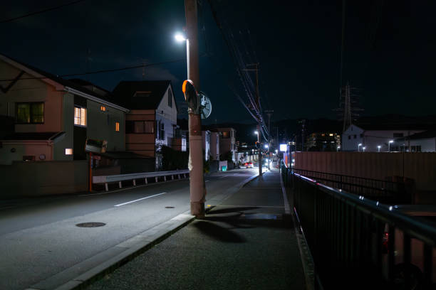 istock Scenery of back alleys at night 2187324641