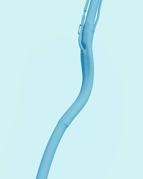 istock Blue pipes tubes abstract pale background bend neutral monochrome soft tones pastel 2187329157