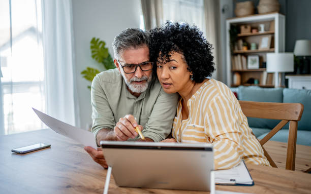 istock Mature couple frustrated about financial problems 2187330095