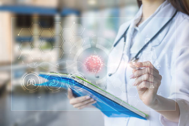 istock The concept of modern fight against viruses. 2187336457