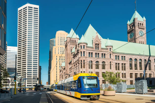 istock Downtown Minneapolis Minnesota USA Light Rail Train 2187342179