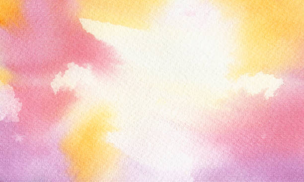 istock Orange watercolor painting background on original watercolour paper texture. 2187342305