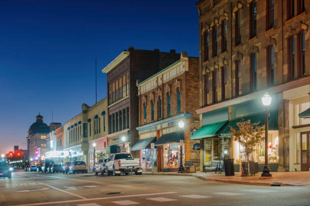 istock Downtown Marquette Michigan Night USA 2187342324
