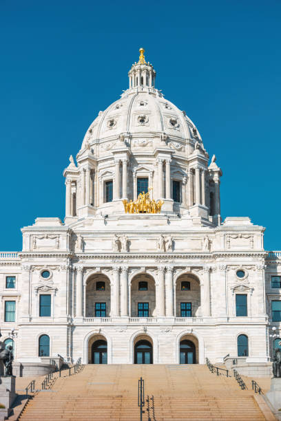 Minnesota State Capitol building in St. Paul, Minnesota, USA.