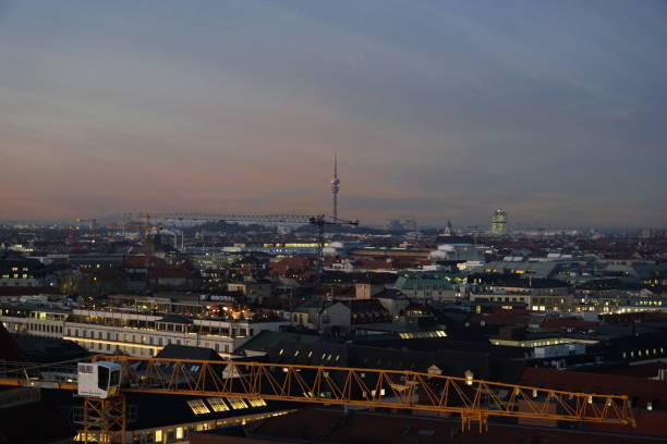 Seattle, USA - Jul 15, 2023: A vivid sunset over seattle with the Space Needle.