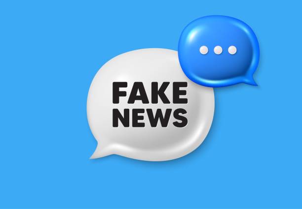 istock Fake news tag. Media newspaper sign. Text box speech bubble 3d icons. Vector 2187346010