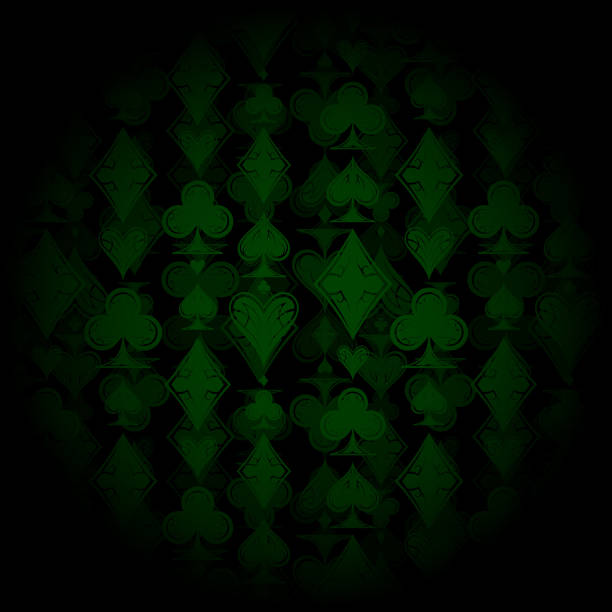 istock Casino Background With Card Suits Pattern - Dark Luxury Vector Poker Casino Background 2187350981