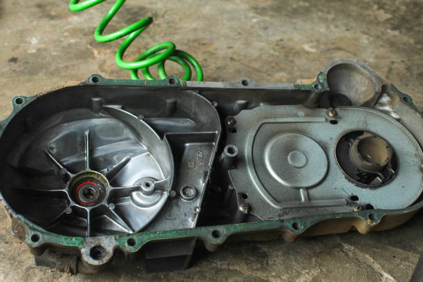 istock Motorcycle CVT transmission repair engine close up transportation industry 2187354030