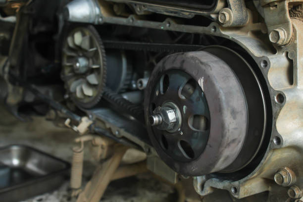 istock Motorcycle CVT transmission repair engine close up transportation industry 2187354087