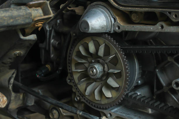 istock Motorcycle CVT transmission repair engine close up transportation industry 2187354110
