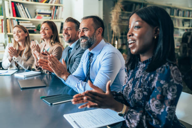 istock Multi-ethnic group of business persons during a conference 2187364854