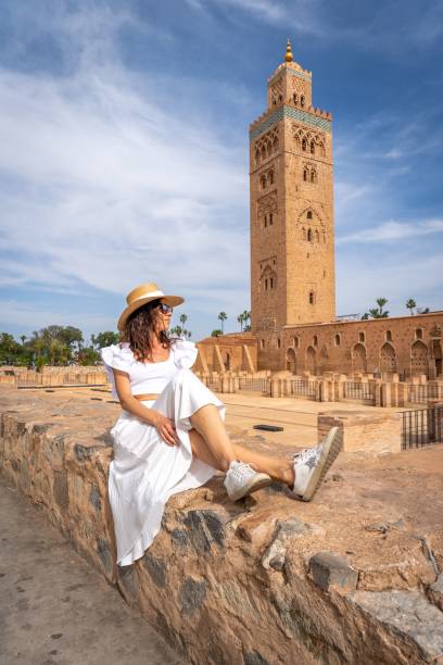 istock Woman by Koutoubia Mosque in Marrakech 2187382334