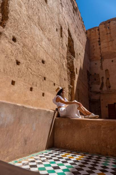 istock Woman in Moroccan Courtyard 2187382350