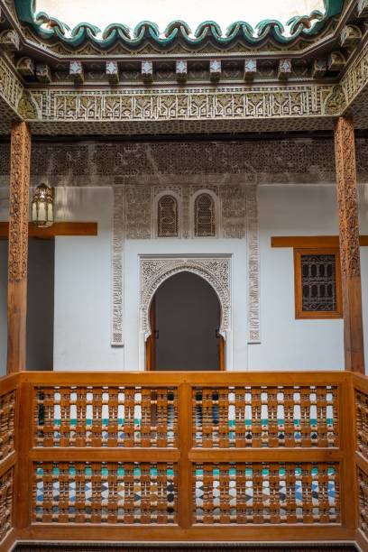 istock Moroccan architectural details with ornate carvings. 2187382419
