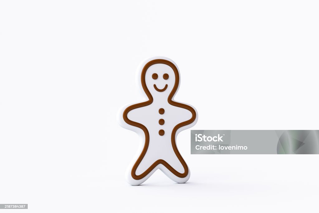 Rendu 3D du pain d’épices du biscuit de Chirtmas sur fond blanc. - Photo de Biscuit libre de droits Rendu 3D du pain d’épices du biscuit de Chirtmas sur fond blanc. - Photo de Biscuit libre de droits