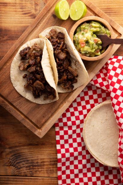 istock Beef steak tacos mexico food flatlay 2187385315