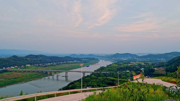 istock Bridge,River,Sichuan Basin,China,Asia. 2187387027