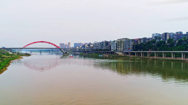istock Bridge,River,Sichuan Basin,China,Asia. 2187387029