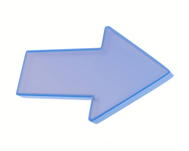 istock Glass arrow on white background. Isolated 3D illustration 2187390477