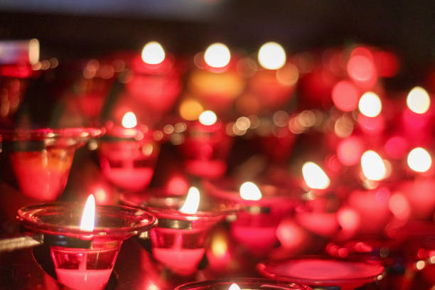 istock .Christmas decoration with red candles in the bazaar 2187397660