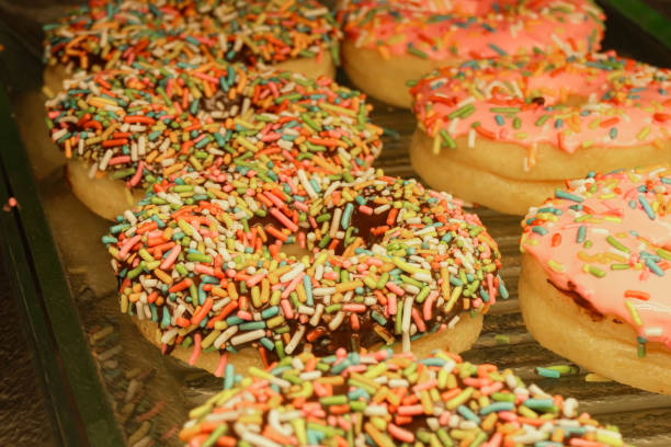 istock A show case of delicious donuts. 2187400169