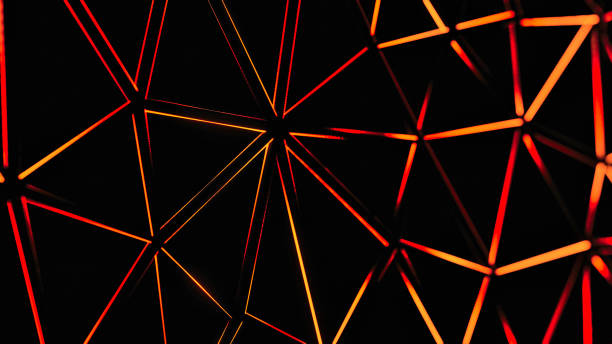 istock Bold Orange Color Triangle Abstract Design with Geometric Precision and Dynamic Appeal 2187400291