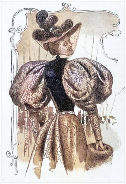 istock Antique engraving illustration: 19th Century fashion 2187405357
