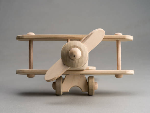 istock Close up of a model airplane, on a gray background 2187407395