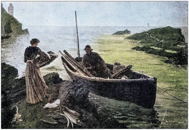 istock Antique painting illustration: Couple 2187407557