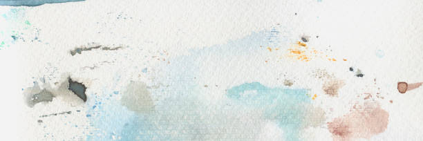 istock Color watercolor splashes on genuine paper. Colorful watercolour background. 2187409975