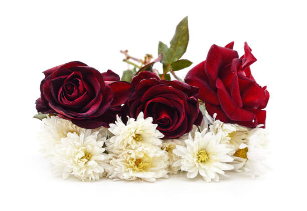 Detail of old bouquet of flowers, romantic gift