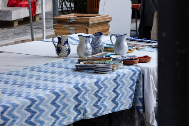 Hungarian traditional old colorfully painted ceramics