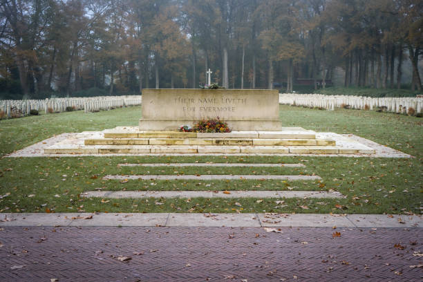 Groesbeek, Netherlands – oktober 30, 2022\n\nCanadian War Cemetery Groesbeek is the cemetery where 2619 mainly Canadian soldiers are buried who fell in the Second World War. The soldiers buried here have not all died in fighting in the Netherlands, but also in Germany. The Allies did not want their soldiers buried in a hostile country.\n\nThe war cemetery is located north of Groesbeek in the Dutch municipality of Berg en Dal and is maintained by the Commonwealth War Graves Commission.