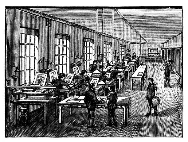 istock Workshops of Bibliographic Institute in Leipzig ,Chromolithographic Institute 2187419065