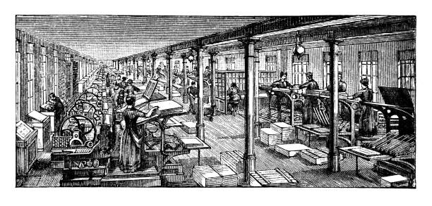 istock Workshops of Bibliographic Institute in Leipzig ,printing house 2187420562
