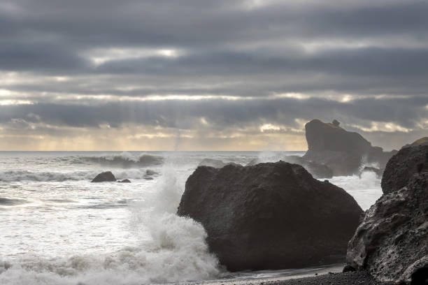 istock Rock formations in Atlantic ocean, Vik, Iceland 2187427891