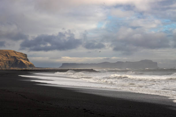 istock Atlantic ocean waves and black sand beach, Iceland 2187427968