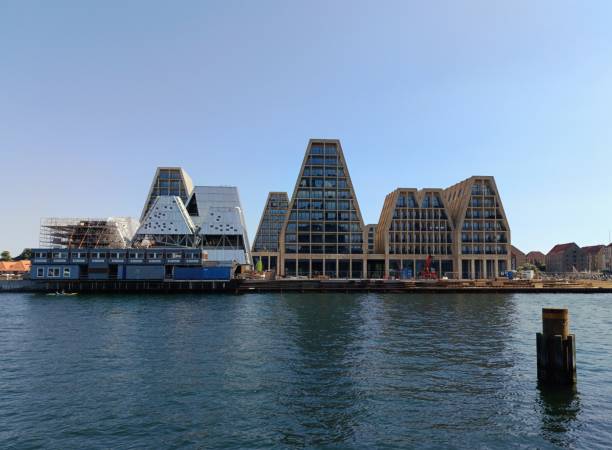 Waterfront appartment block under construction in Copenhague in Denmark